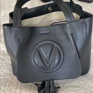 Black leather Valentino shoulder bag